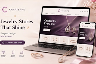 design jewelry shopify store, jewelry website, jewelry dropshipping store