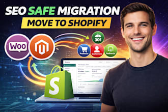 migrate magento woocommerce to shopify preserve SEO rankings fast
