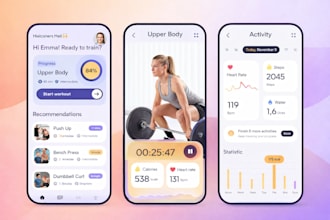 develop wellness fitness app gym app yoga app medical app smartwatch app workout