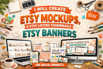 create etsy mockups etsy listing thumbnails etsy banners for digital products