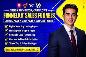 design elementor cartflows funnelkit sales funnels landing page optin pages