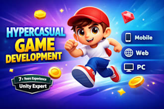 develop trending hit hypercasual game for mobile, web and pc
