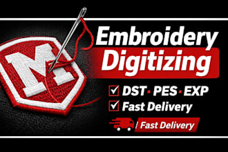 convert your logo to embroidery digitizing file dst pes