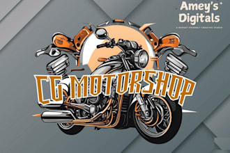 design customized t shirt motorcycle logo