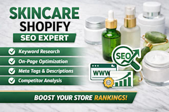 build shopify dropshipping skincare store skincare beauty website cosmetic store