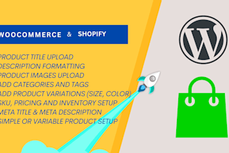 add, upload, list shopify and woocommerce products