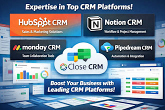 setup monday crm hubspot crm pipedream crm close io notion crm