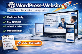 erstellen umbauen oder neugestalten einer professionellen wordpress website