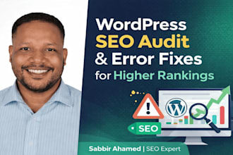 do wordpress SEO audit, fix all errors, and optimize for google ranking