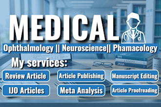 write medical articles, journal with strategic systematic ophthalmology research