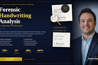 do forensic handwriting and signature analysis with company forensic report
