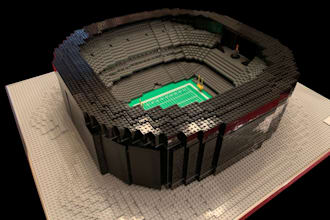 design custom lego moc stadium or sports diorama with instructions and part list