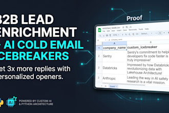 enrich your b2b leads and write custom ai cold email icebreakers
