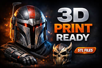 design custom 3d cosplay mask, helmet, armor, props stl