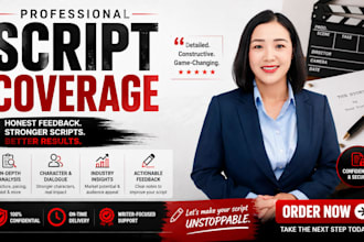 provide detailed script coverage notes, analysis for TV pilot or film screenplay