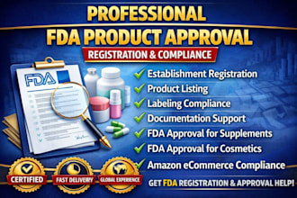 do fda product approval, registration, listing and compliance, label review, fda