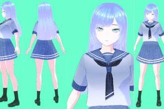 create custom pmx anime models for vrchat, mmd, and vtuber avatars
