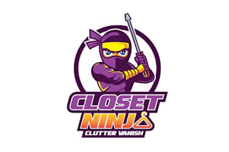 design sustainability ninja skills logo for my closet ninja