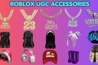 create custom roblox ugc accessories, hats, chains, and 3d items