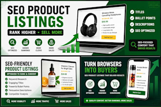 create SEO product listings for ecommerce stores