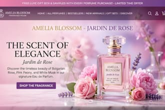 design perfume shopify store fragrance store perfume website cologne oud store