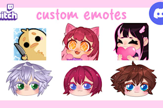 create custom and cute twitch and discord emotes