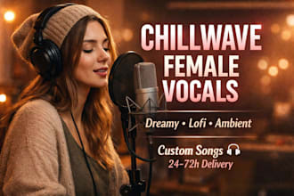write chillwave lofi ambient song with female vocals