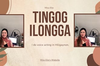 do voice acting in hiligaynon language