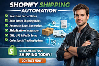 setup shopify real time shipping rates zones label automation with shipstation