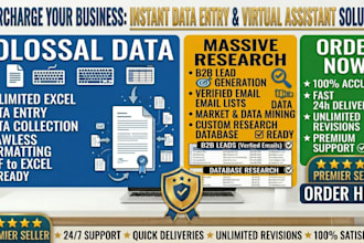 do professional data entry web research and copy paste work