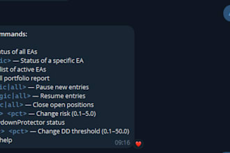 control mql5 eas from telegram