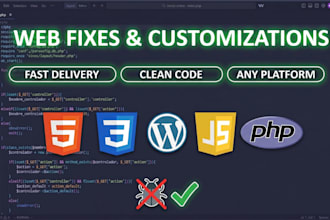 fix wordpress bugs, HTML, CSS, PHP or javascript issues