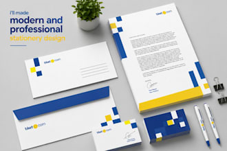 design a modern brand identity and business stationery