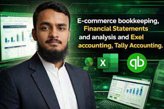 do ecommerce bookkeeping, tally, excel, quickbooks, xero