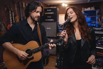 sing gospel songs christian worship song as  male and female singer