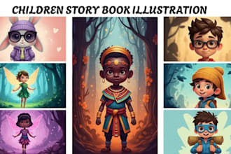 children story book illustration children story children story book illustration