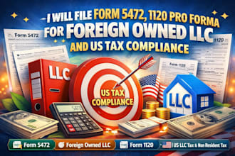 file form 5472, 1120 pro forma for foreign owned llc and US tax compliance