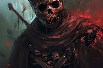 draw cute dark or cute horror illustrations
