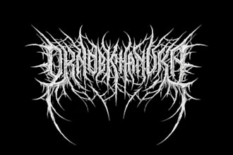 illustrate dark metal style logo