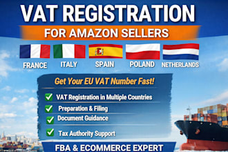 register vat in france, italy, spain, poland and netherlands for amazon sellers