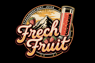 design a creative strawberry logo for your brand