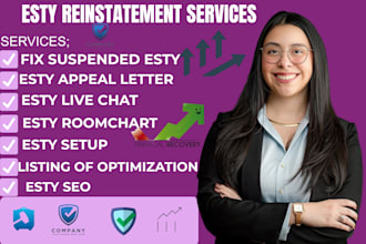reinstate esty shop set up or revamp your esty store with seo