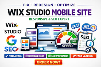 fix wix studio mobile site redesign and optimize responsiveness seo