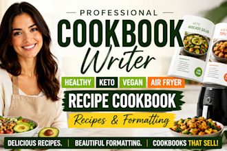 cookbook writer healthy keto vegan air fryer recipe cookbook recipes formatting
