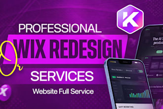 redesign and design a professional wix website