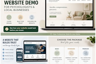 create a clean website demo for psychologists and plumbers