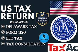 provide delaware tax consultation, llc franchise tax, form 1120 and 5472 filing