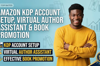assist amazon KDP authors setup amazon KDP account management KDP promotion