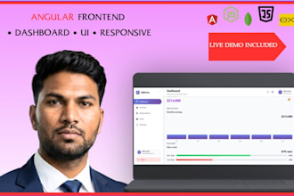 build responsive angular web app, dashboard or frontend UI