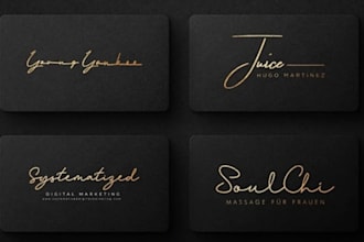 design handwritten signature logo or autograph